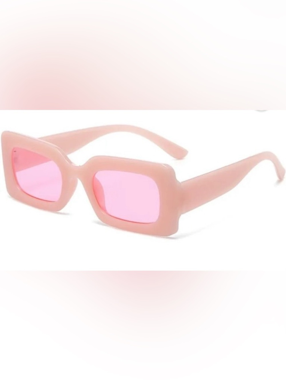 Opal Pink Octagonal Sunglasses Geometric Frame Statement Shades